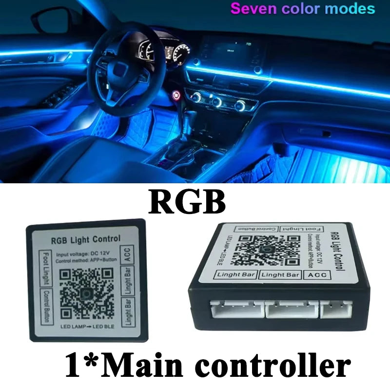 18 in 1 Symphony RGB Atmosphere Light Parts Main Sub Controller 20/35/75/110CM Light Extend Line Speaker Foot Lamp Storage Light