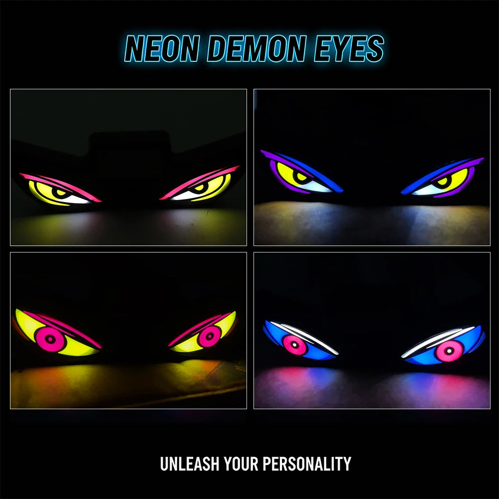Solar LED Devil Eyes Windshield Warning Flashing Signal Indi