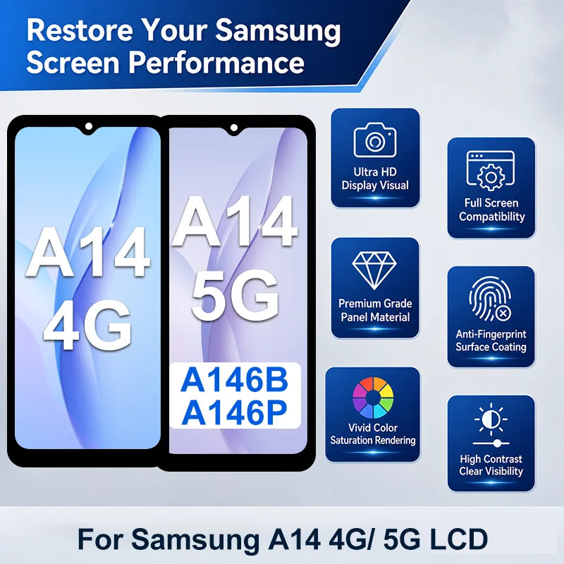 IPS For Samsung Galaxy A14 4G LCD SM-A145F Display Touch Scr