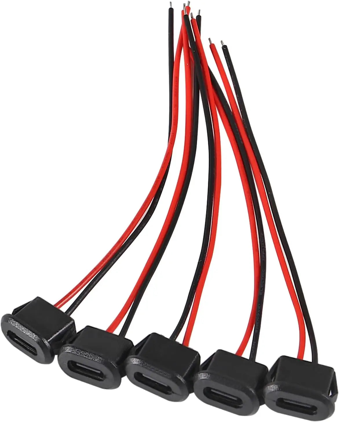 10PCS Type-C Female 2Pin USB Connector Type-C Waterproof wit