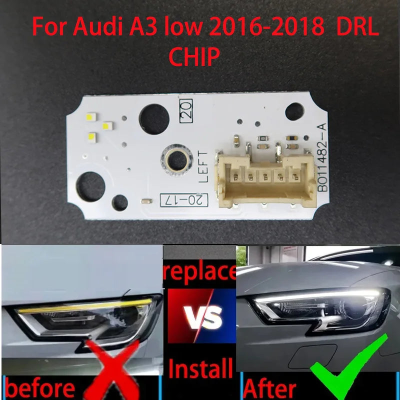 Headlight DRL Chip Ballast Chip for Audi A3 S3 2016-2019 Circuit Board Light Source Board White Light