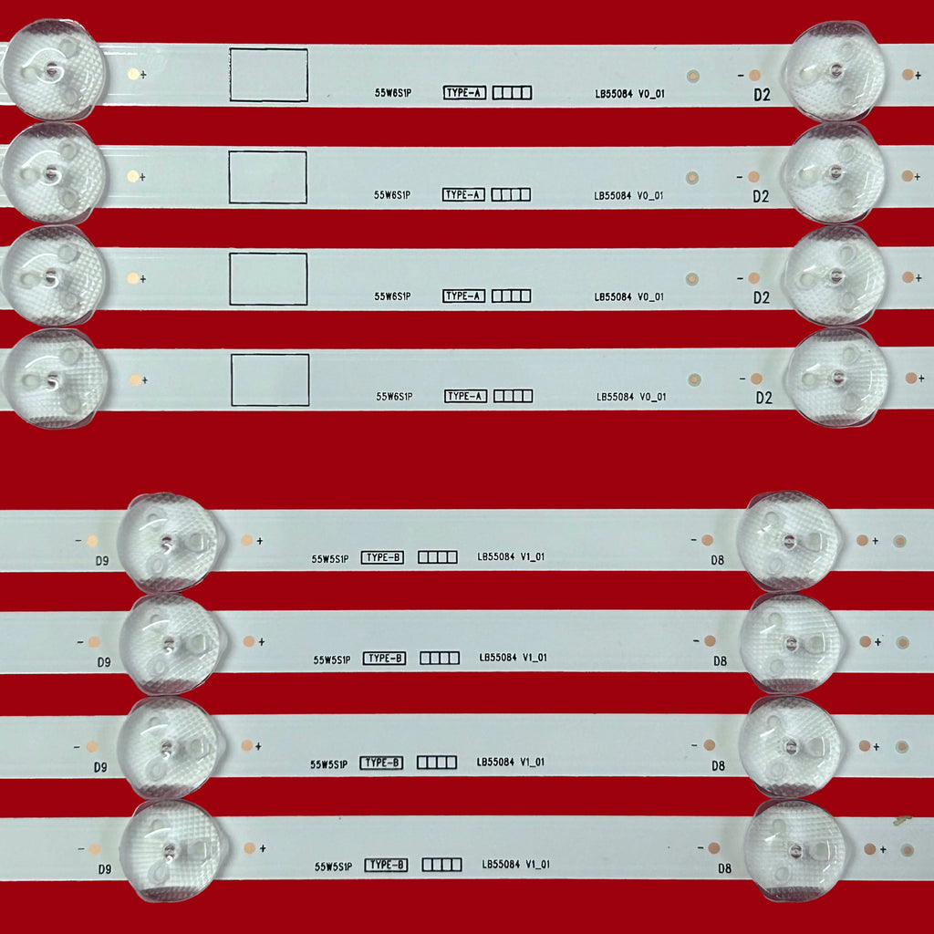 LED Backlight Strip for 8 PCS/set LED backlight strip for 55PFL5601 55W5S1P 55W6S1P LB55084 UDULEDLXT006
