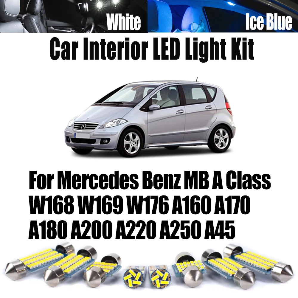 LED Interior Map Dome Light Kit For Mercedes Benz MB A Class W168 W169 W176 A160 A170 A180 A200 for Mercedes