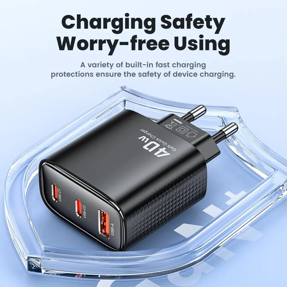 Toocki 40W GaN USB Charger Type C QC 4.0 Quick Charge Dual T