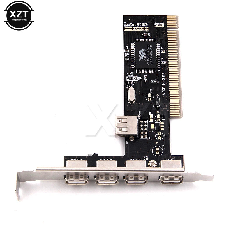 USB 2.0 4 Port 480Mbps High Speed VIA HUB PCI Controller Car