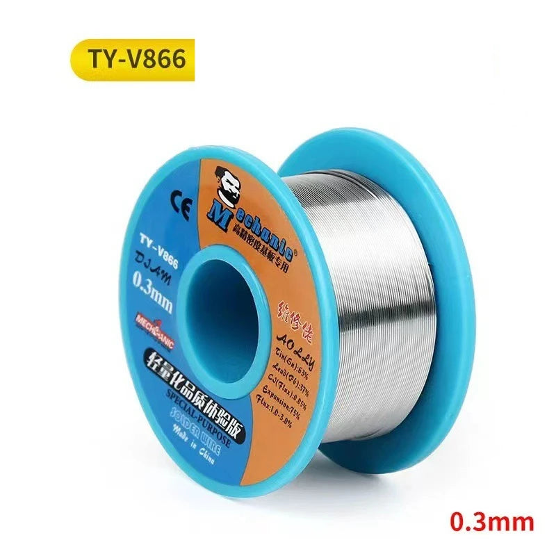 TY-V866 0.2-1.0mm Rosin Core High Purity Solder Wire 183 C f