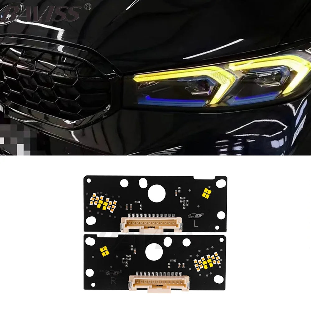 DRL Yellow LED Panel Daytime Running Lights Red Multicolor Yellow Daytime Running Lights for BMW G28