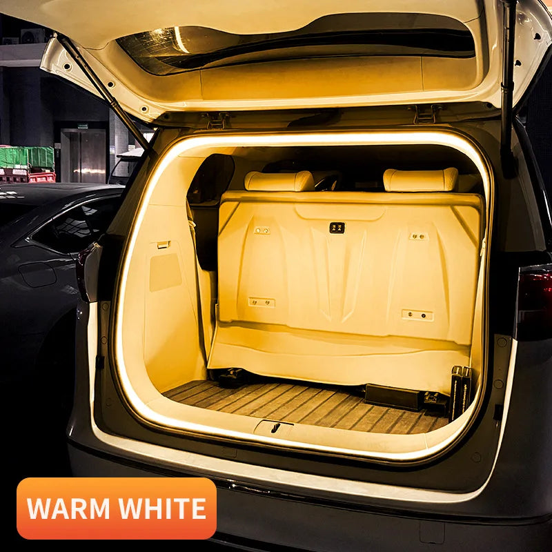 Car High Brightness Trunk Lighting Ambient Light 2/4M Interior Decoration LED Wiring Free Automatic Sensing Tailgate Light Strip