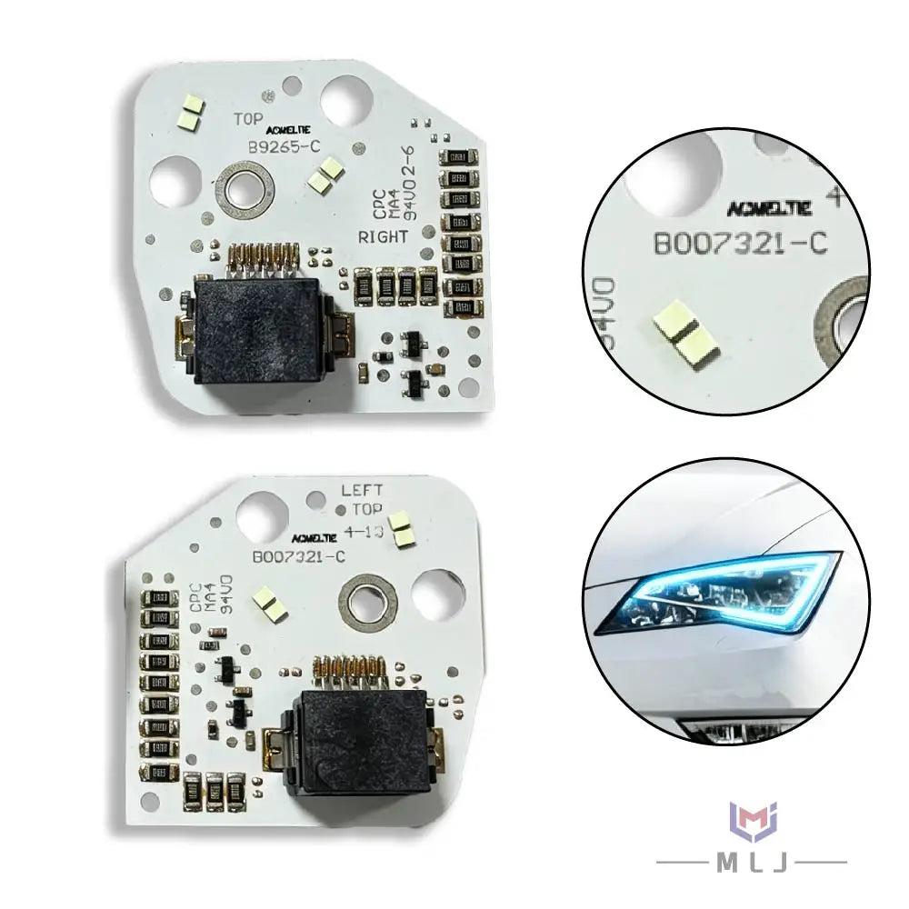 DRL Chip Board Angel Eyes Modified Daytime Running Light For VW SEAT Leon 2013-2016 Headlight Parts for VW