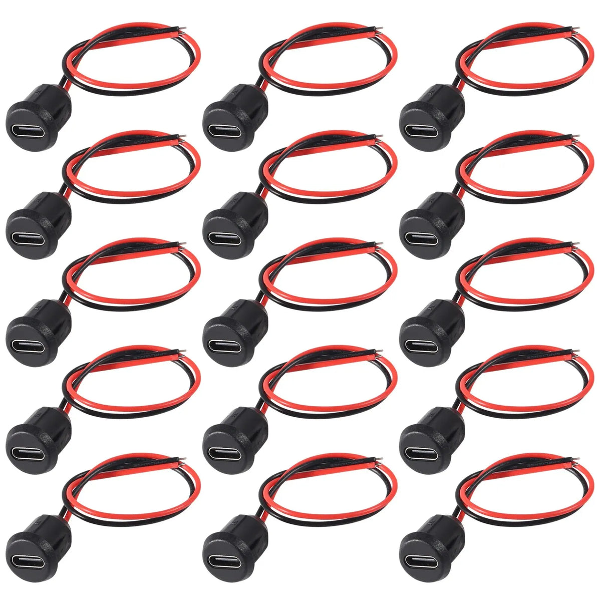 5pcs Type-C Female 2Pin USB Connector Type-C Waterproof with