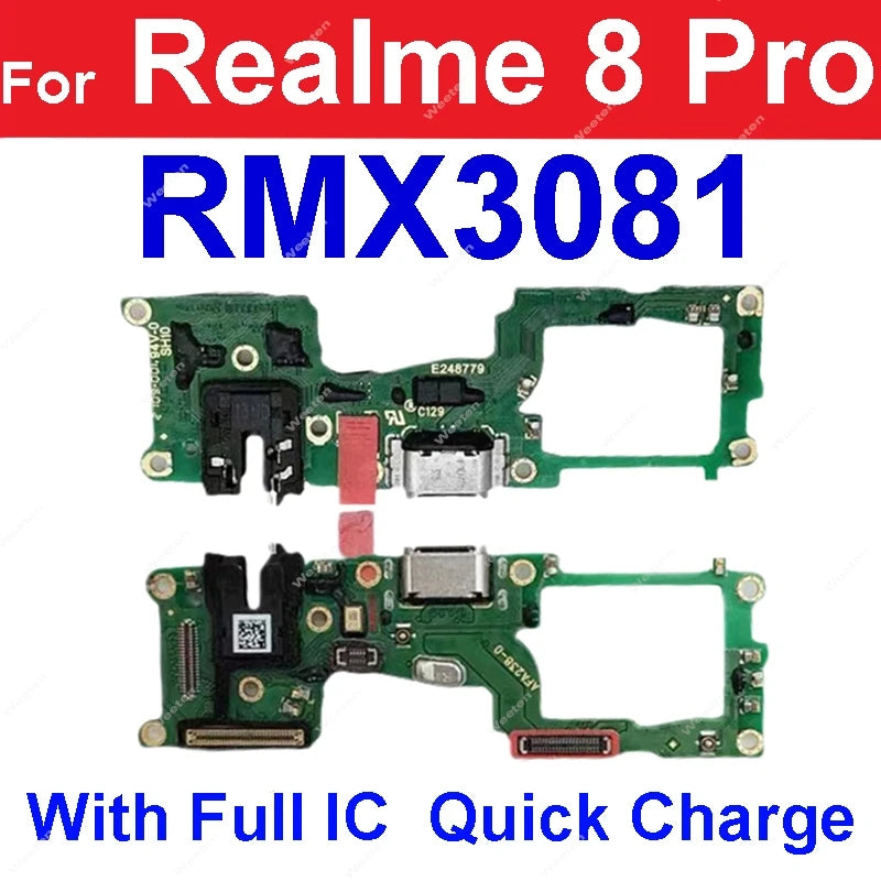 USB Charger Board Dock For Realme 8 8i 8S 4G 5G USB Charging Jack Port Connector Board Replacement Parts