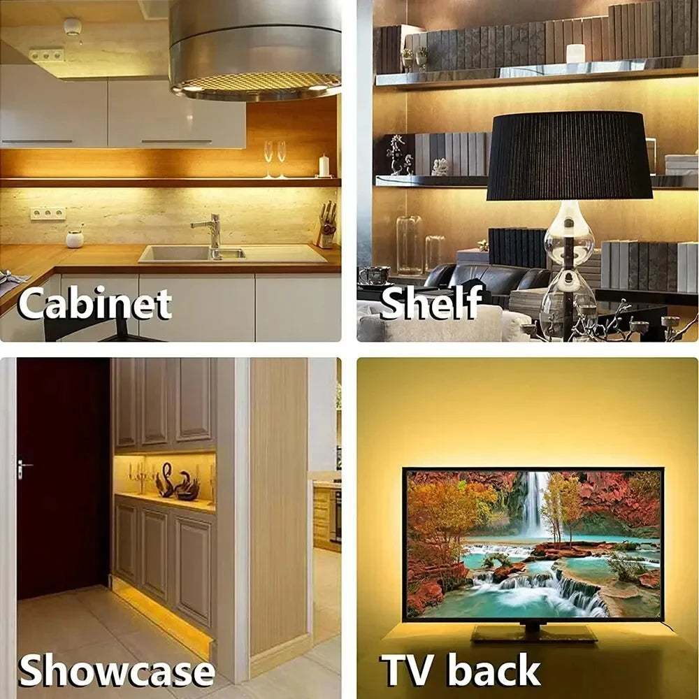 USB 60 LED Strip Lights DC 5V Smart Dimmer Gesture Sensor Sw
