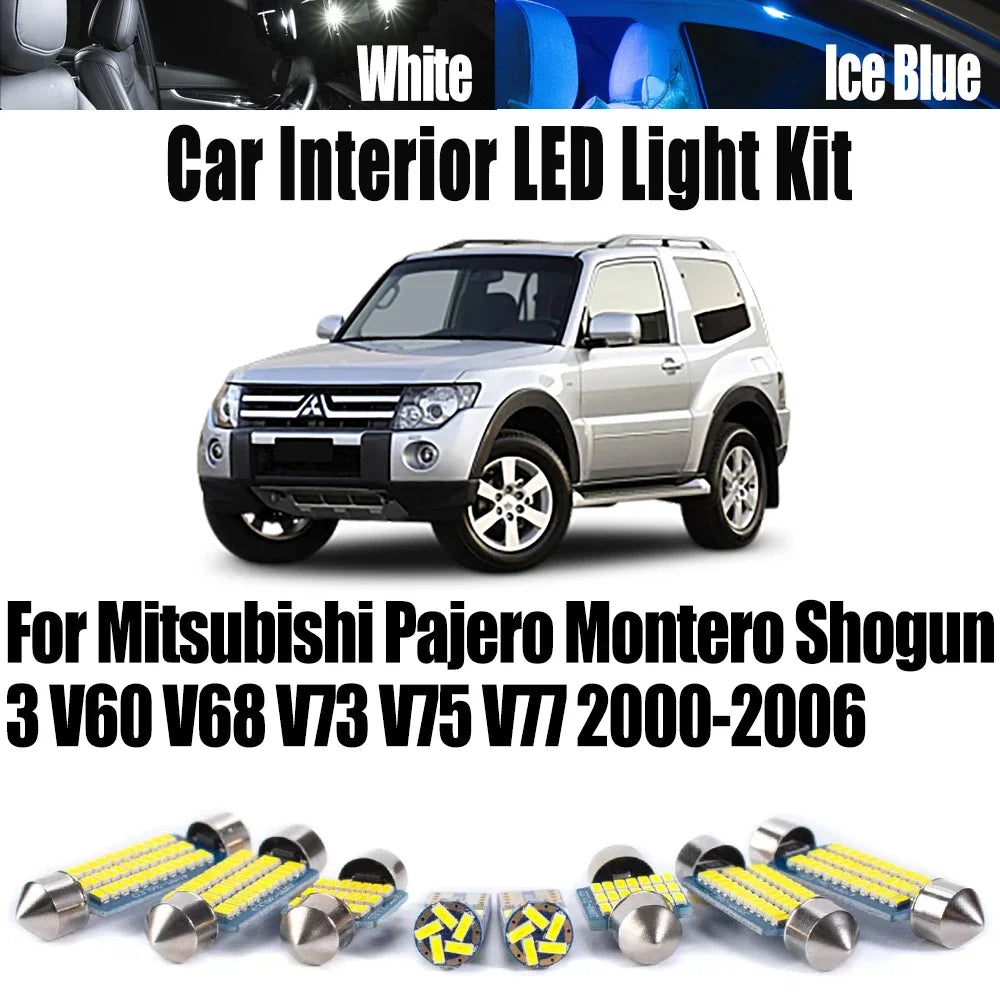 Car Accessories LED Interior Reading Dome Light Kit For Mitsubishi Pajero Montero Shogun 3 V60 V68 V73 V75