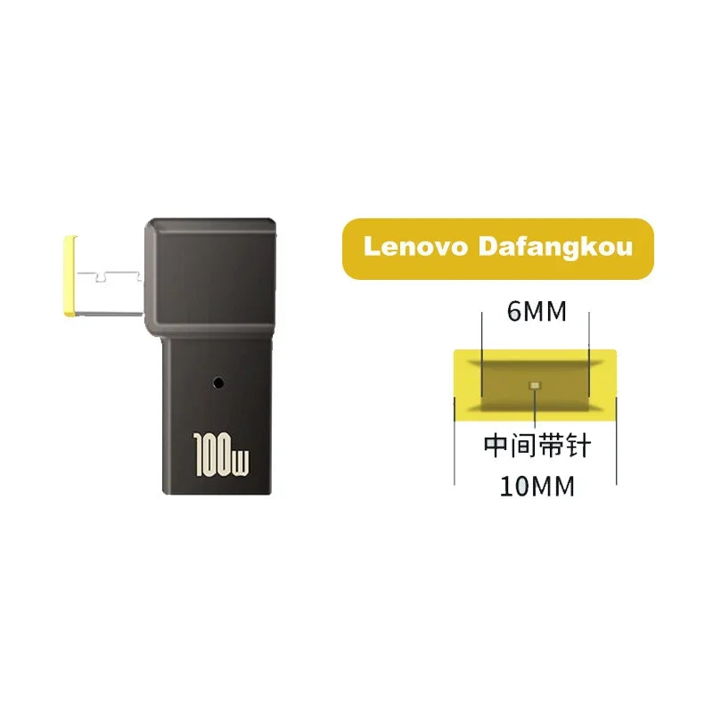 100W USB Type C Fast Charging Adapter Plug Connector Universal USB C Laptop Charger Converter for Dell Asus Hp Acer Lenovo