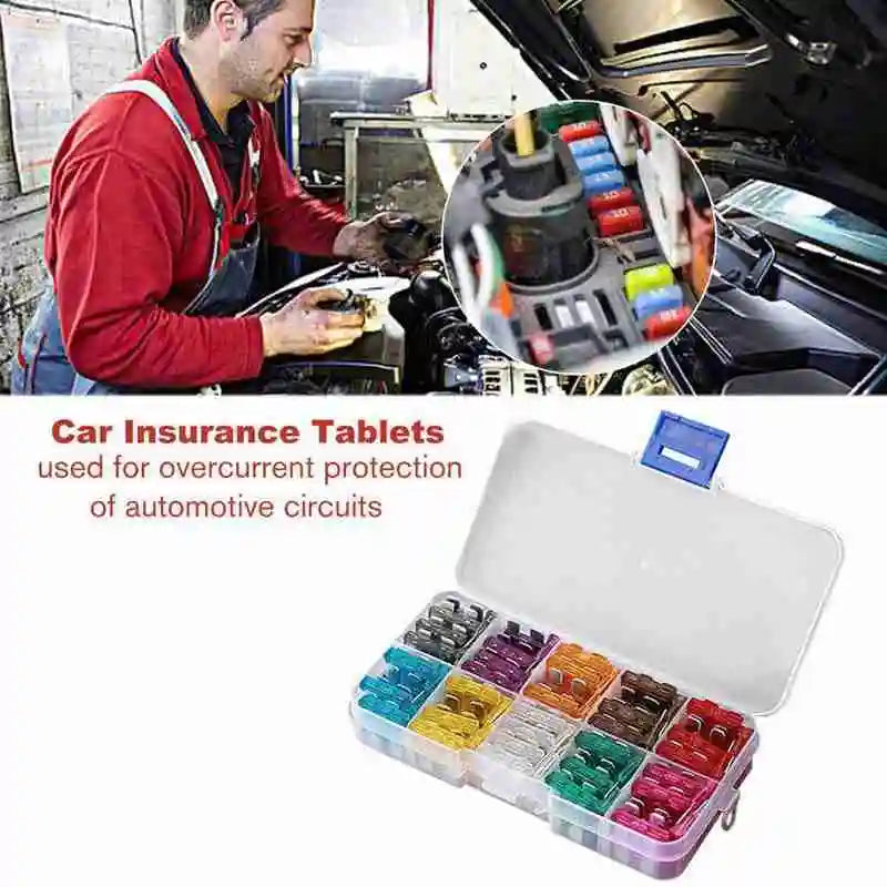 50/100Pcs Car Fuses Kit Assorted Auto Truck Standard Blade F
