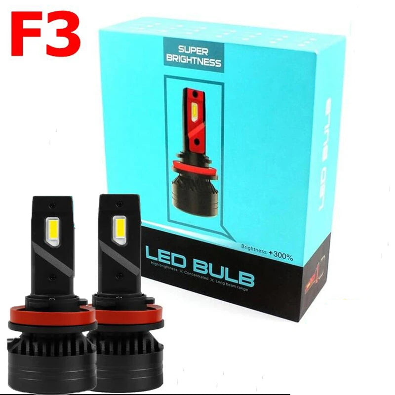 90W 10000LM F3 H7 H8 H11 Car LED Headlights Bulb Fog Light H