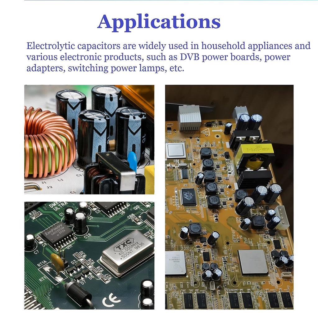 200pcs/lot Electrolytic Capacitor Assortment Kit - 15 Values