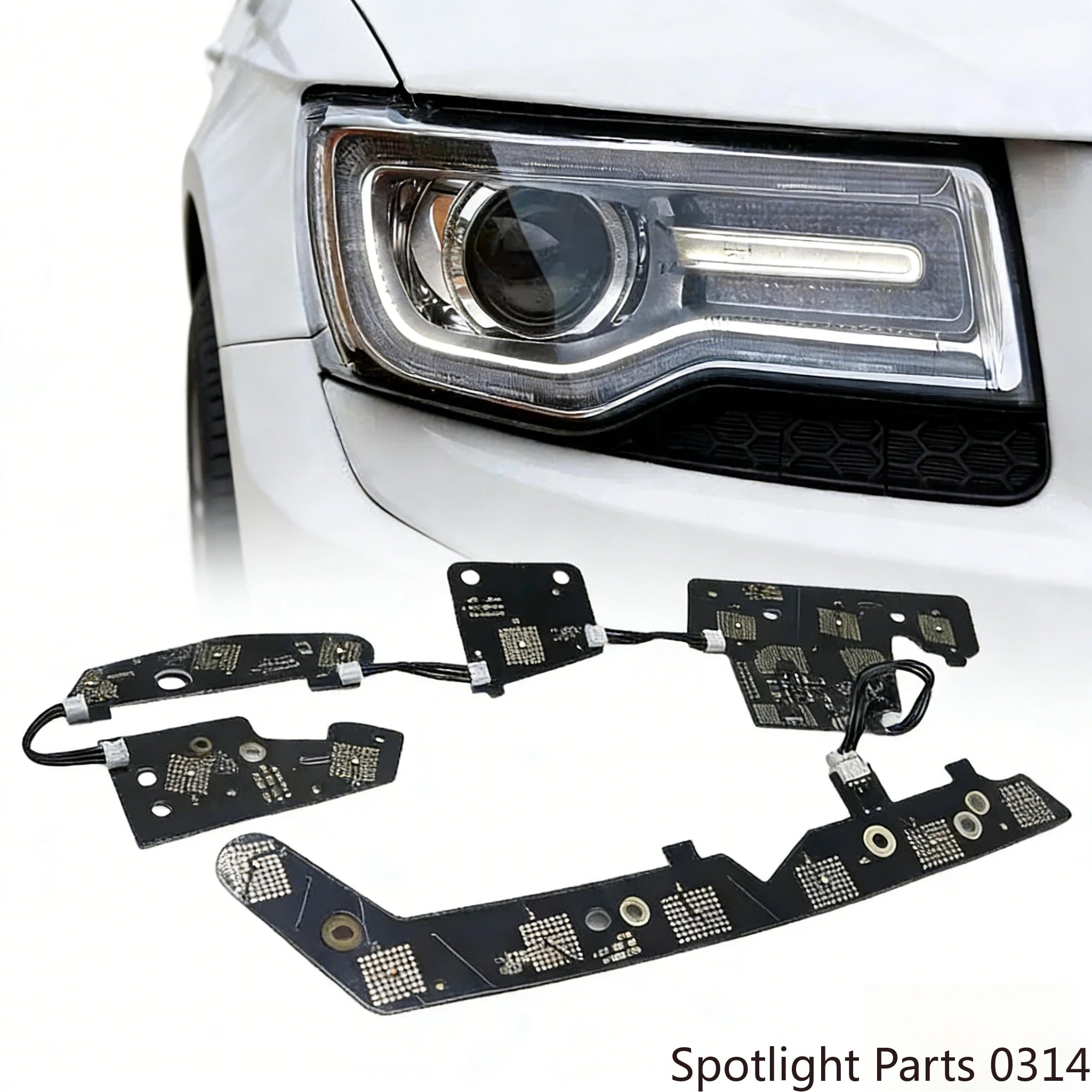 Headlight LED Board Angel Eye Chip Daytime Running Ligtht Car Accessories for JEEP WK2 2014-2021