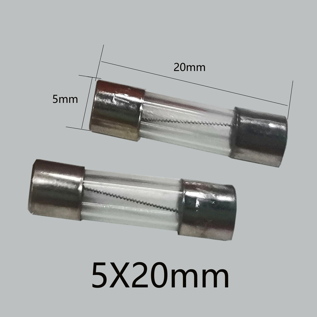 100PCS Slow Break 5 20mm Delay Fuse Tube 250V T1A T2A T3.15A