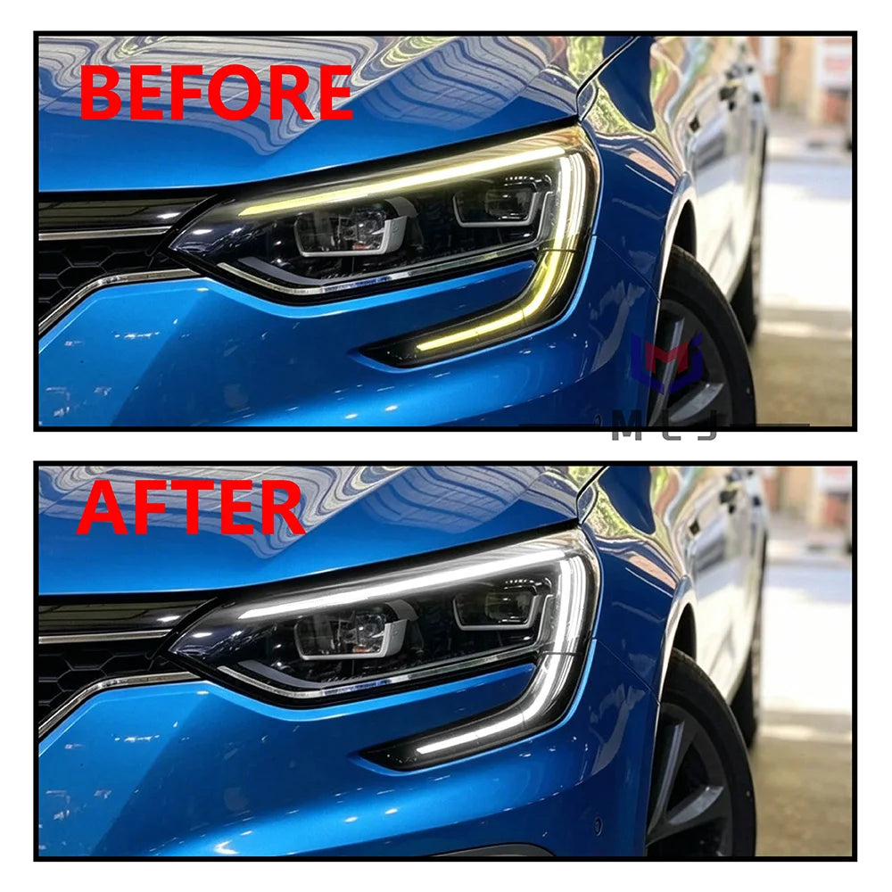Headlight DRL LED Board Opposite Direction Plug Light Guide Strips For Renault Megane IV High Spec 2018-2020