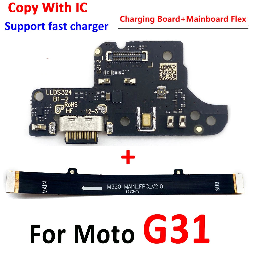 NEW USB Charging Port Board Main Board Motherboard Connector Flex Cable For Moto G31 G41 G42 G50 G51 G62 5G G60 G71 G100 G 5G