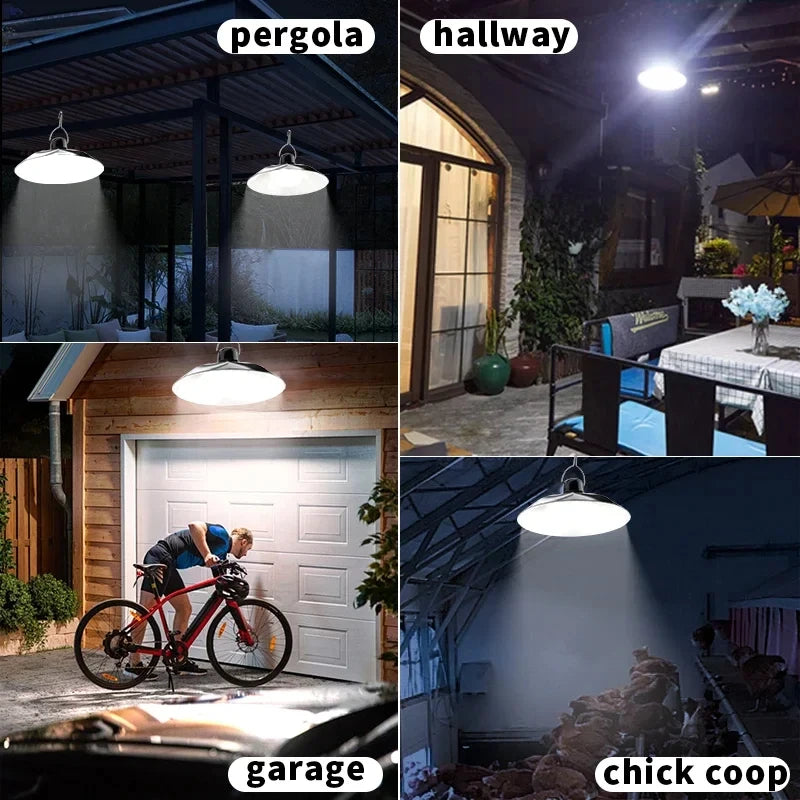 Upgraded 8800mAh Solar Outdoor Light Double Head 112 LED Mot