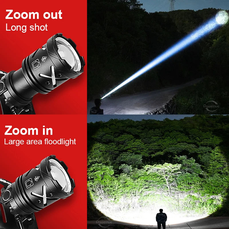 NEW 2026 Most Powerful LED Headlamp 3 18650 Rechargeable 150