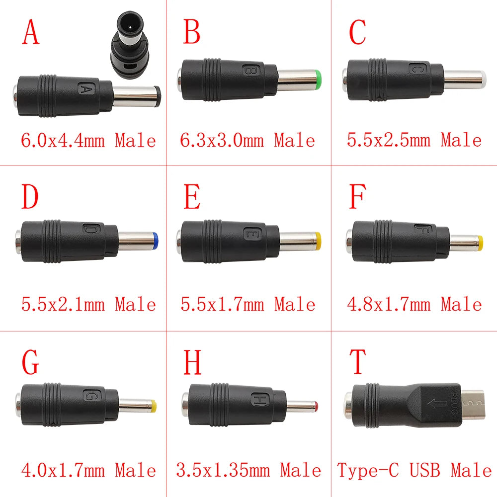 DC Power Male to Female Adapter 6.0x4.4mm 6.3x3.0mm 5.5x2.5m