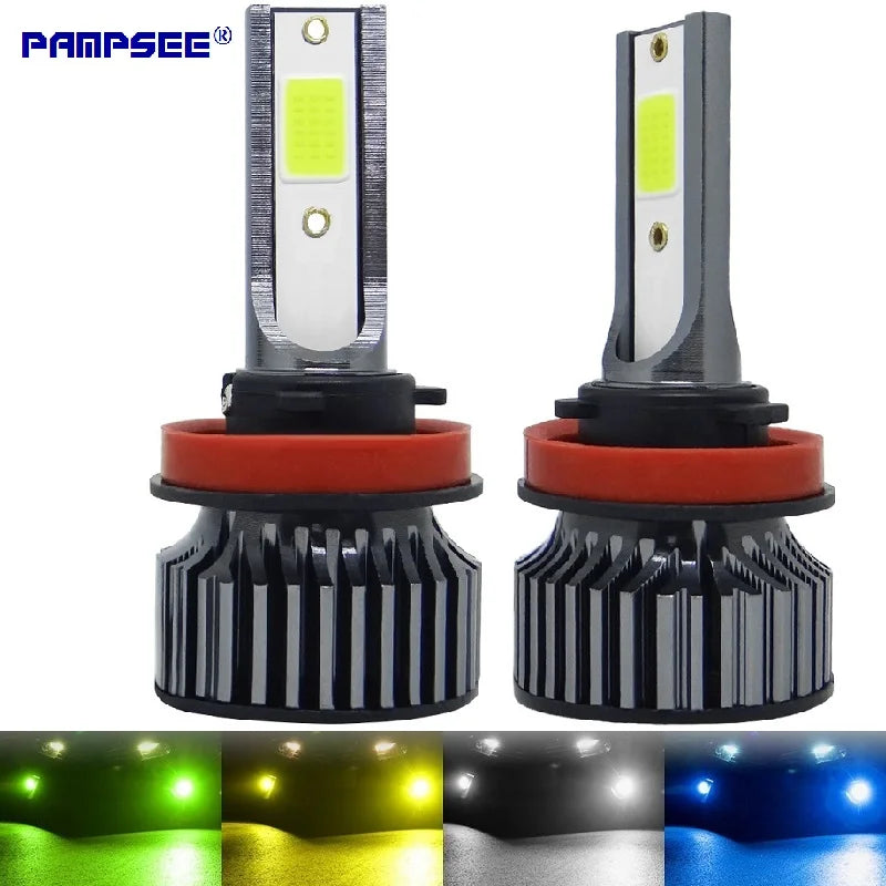 72W 16000LM Car Headlight H4 H7 H1 LED H11 H8 H9 H27 881 Blu