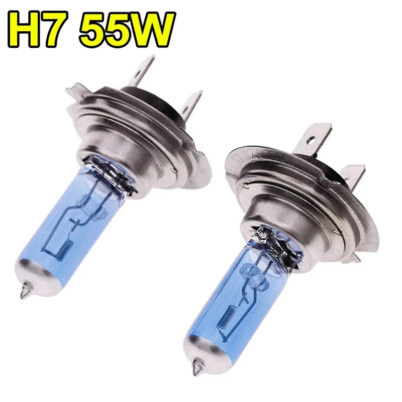 1/2pairs Car Auto Lamps Xenon Lamp Super Bright Halogen Car Headlight Super LED Bulbs White 12V H4 H7 Headlamps Kit 100W 6000K