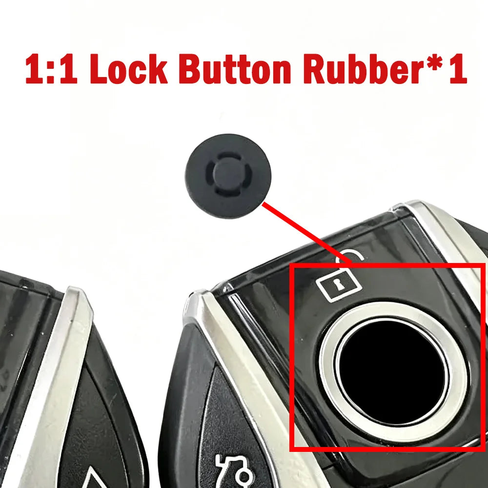 LCD Digital Remote Replacement Parts Auto Smart Key Display Screen Power Button Rubber Key Kit Car Accessories For BMW 5/7