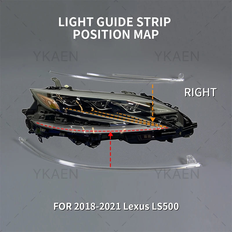Angel Eyes DRL Chip Boards Headlight Daytime Running Light Tube Light Guide Strip for Lexus