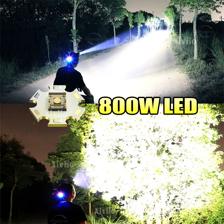 New High Power 800W LED Headlight Super Bright Long Shot 350