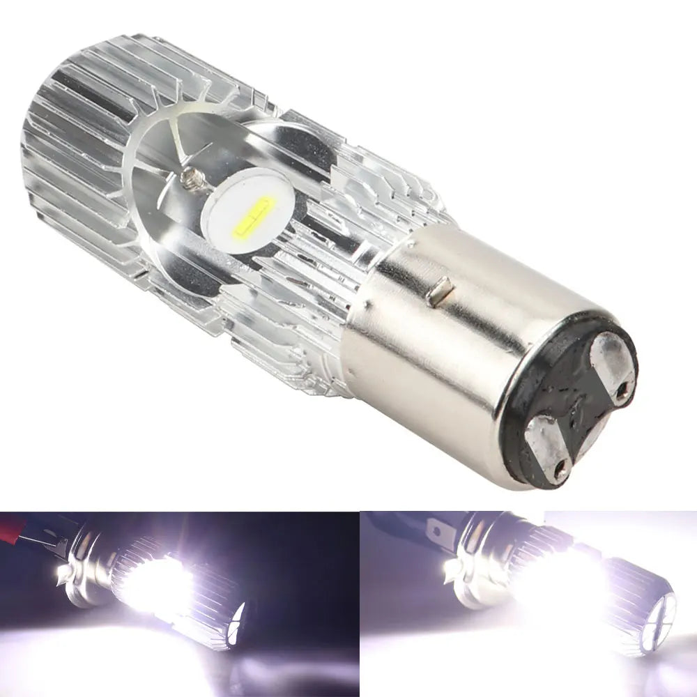 1x H4 BA20D High Quality LED Moto H6 Motorcycle Headlight Bu