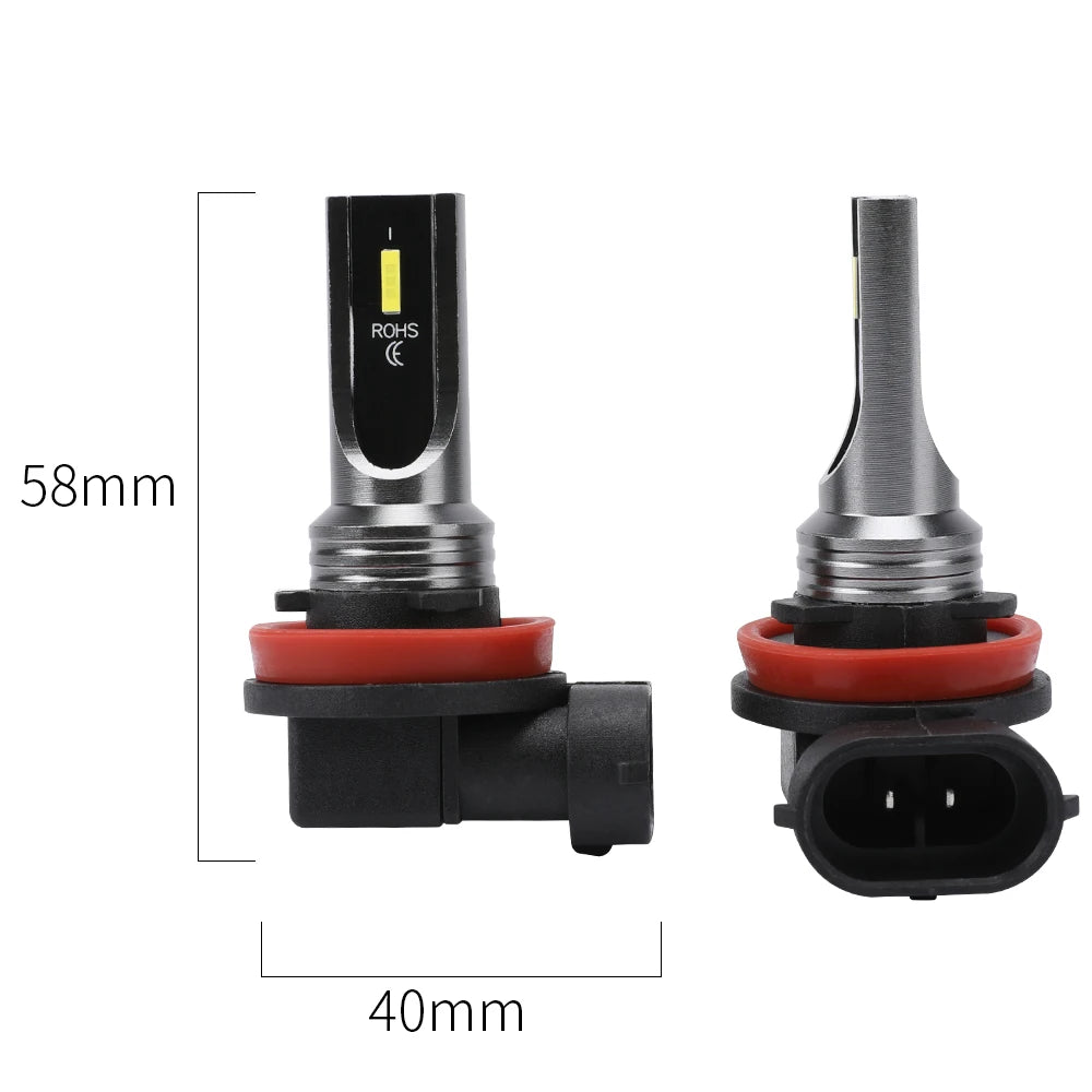 2PCS H11 H8 9006 HB4 LED DRL Fog Light Car Headlight Bulb Be
