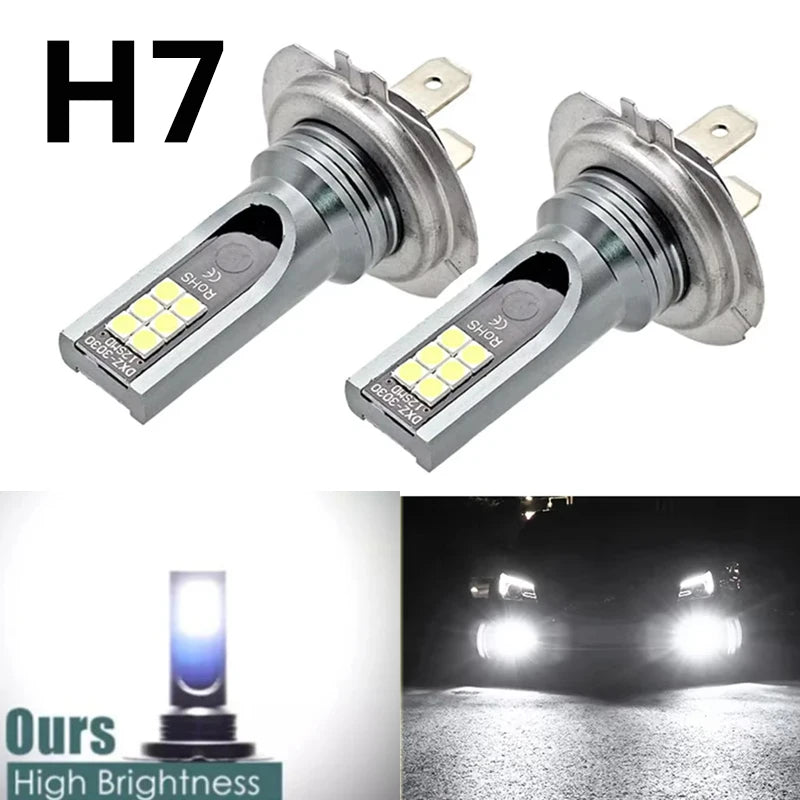 H7 Led Headlight Bulb Kit Car Fog Light Bulbs 12V 55W High P