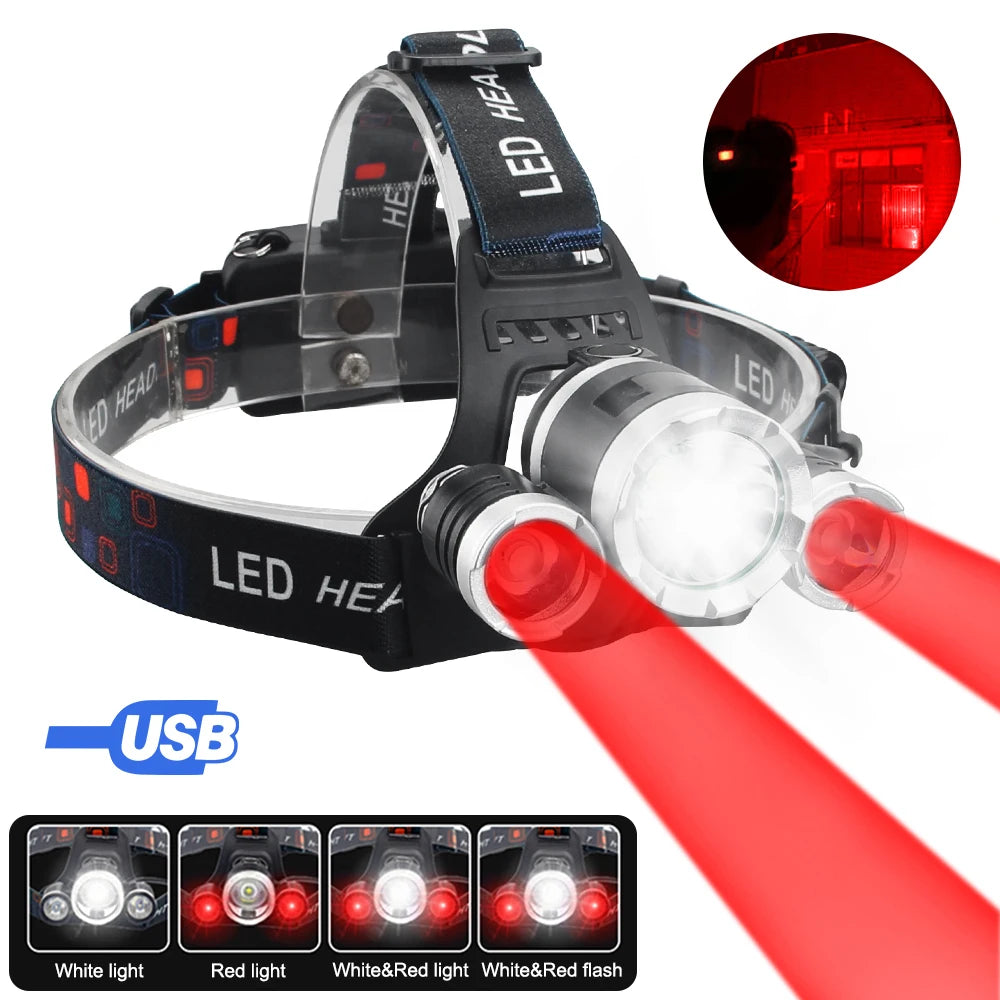 90 Super Bright Led Headlamp Use 18650 Battery Fishing Headl