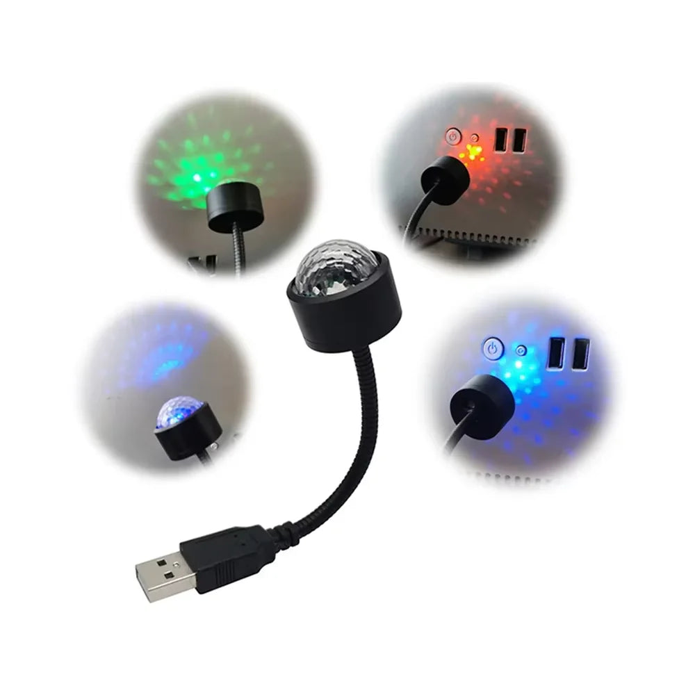 Mini LED Car Roof Star Night Light Projector Atmosphere Gala