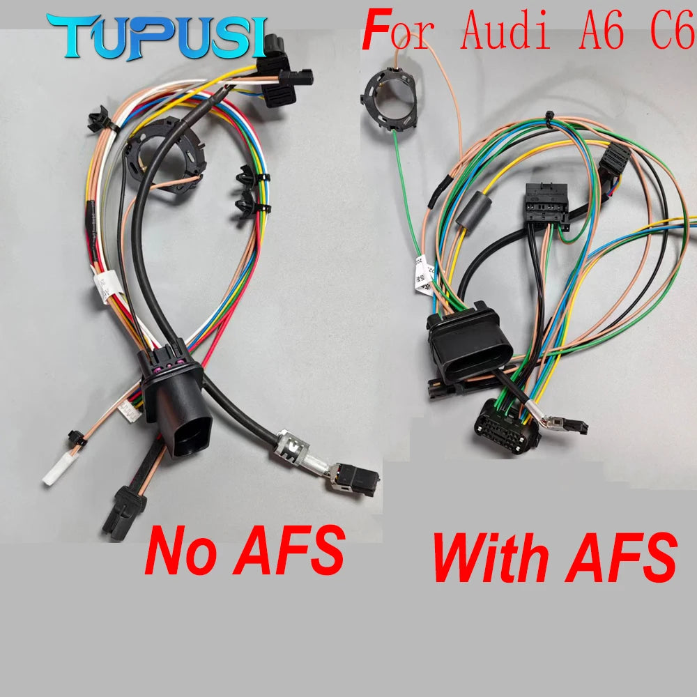 Xenon Headlight Internal Wire Harness Plug Wiring Harness Assembly Non AFS and With AFS for Audi C6