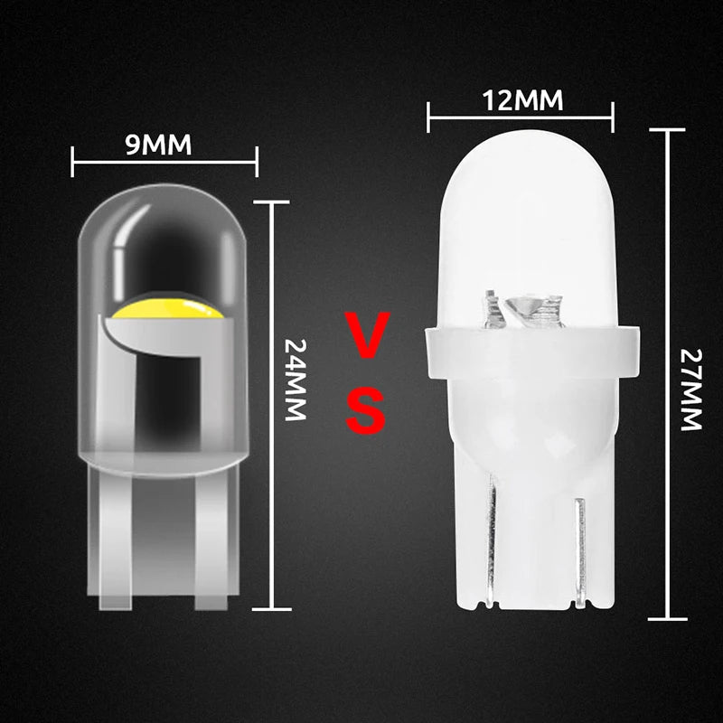 10/20/100pcs T5 T4.2 T3 Led W3W w1.2w W5W Car Interior Light