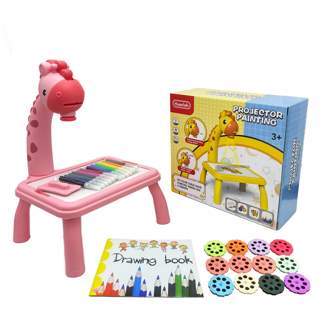 Kid s LED Projector Drawing Table Mini Toy Painting Set Tabl