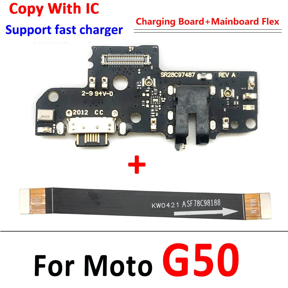 NEW USB Charging Port Board Main Board Motherboard Connector Flex Cable For Moto G31 G41 G42 G50 G51 G62 5G G60 G71 G100 G 5G