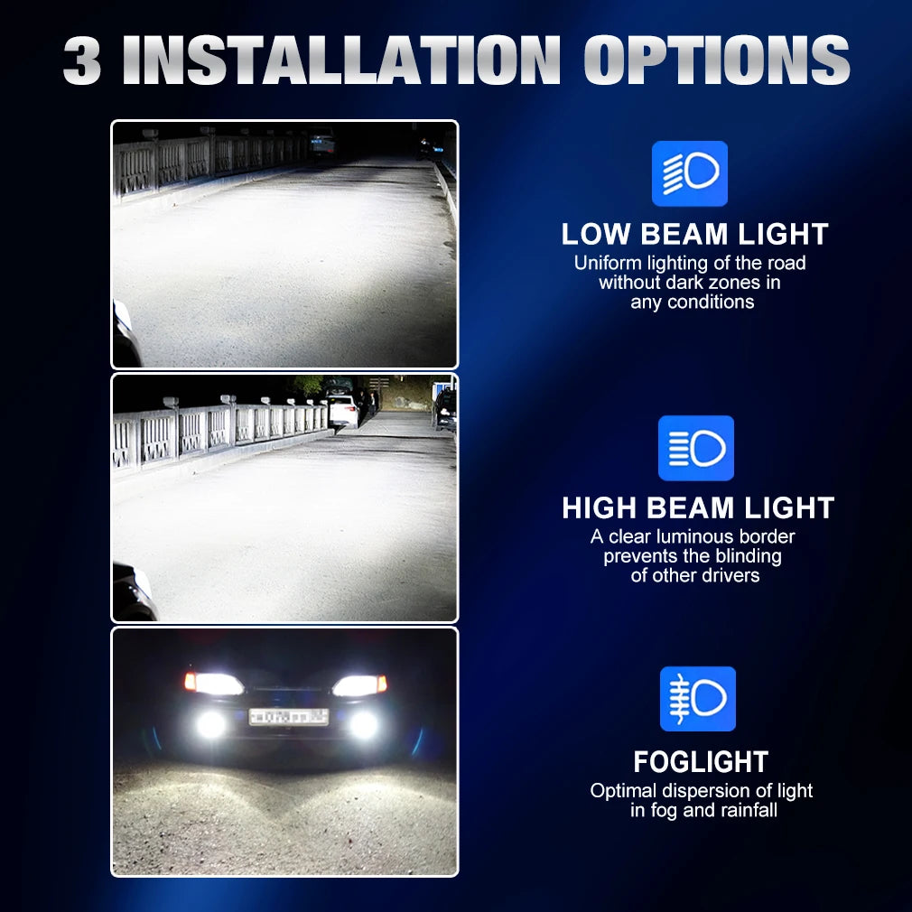 XSTORM H4 H7 LED Light Bulbs 25000LM 70W LED Headlight Canbu