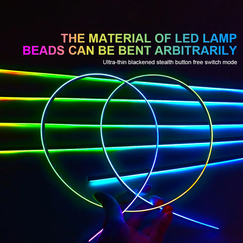 18/22 In 1 Dual Zone Symphony LED Car Ambient Light Rainbow 