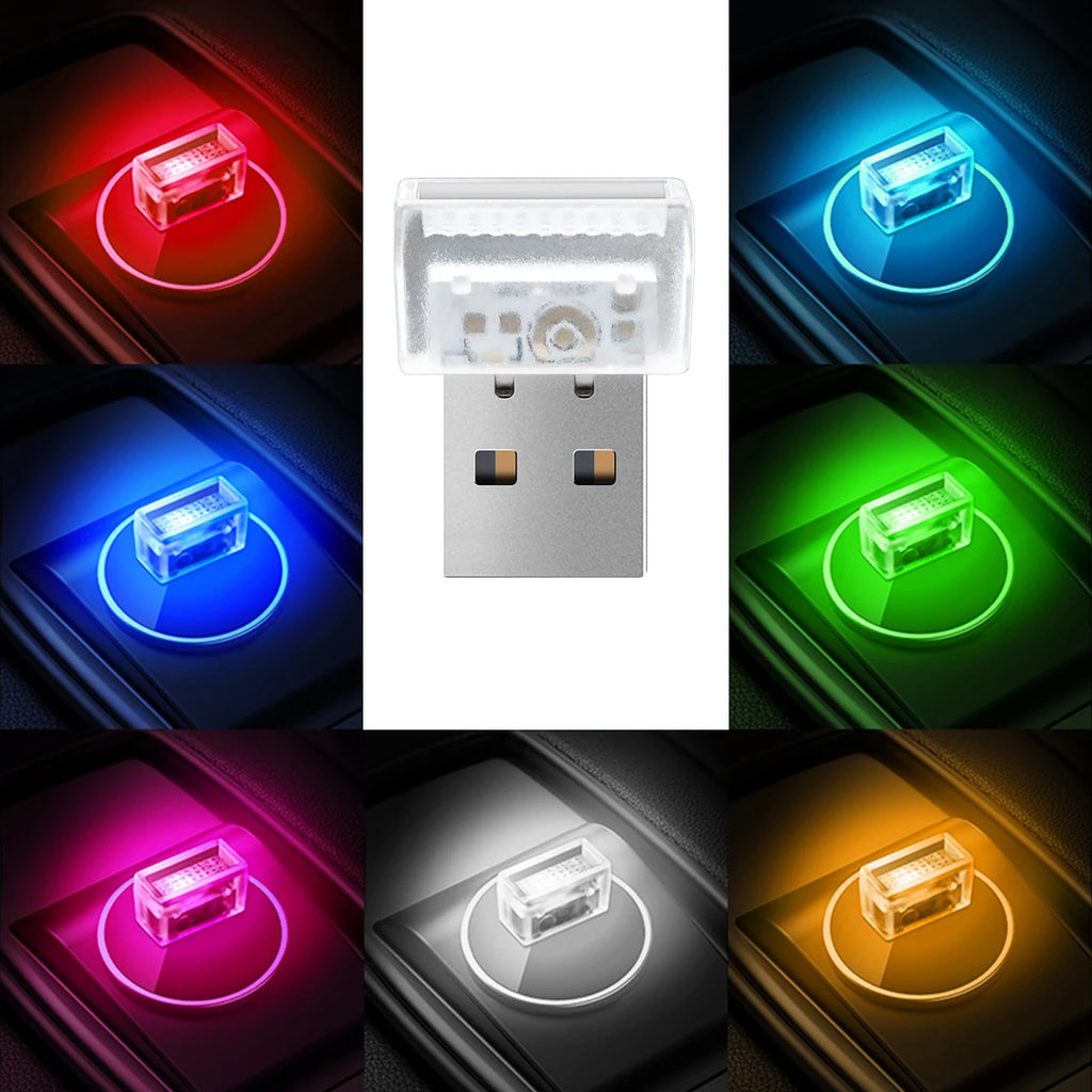 1pcs Mini USB LED Car Light Decoration Atmosphere Lights Uni