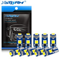 10Pcs T5 Led Bulb W3W W1.2W Led Canbus Car Interior Lights D