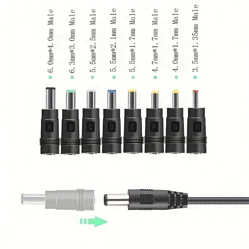 8Pcs AC DC 5.5X 2.1 MM Female Jack Plug Adapter Connectors T