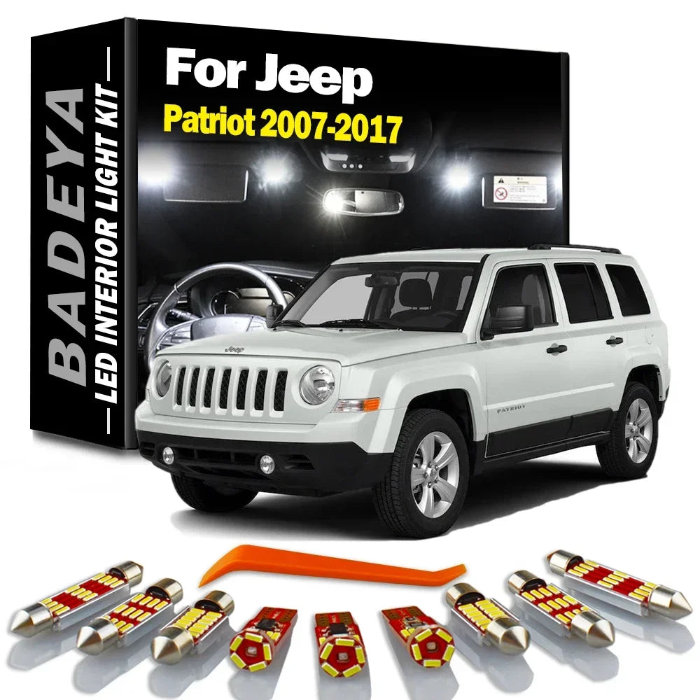 BADEYA 8Pcs LED Interior Light Kit For Jeep Patriot 2007 200