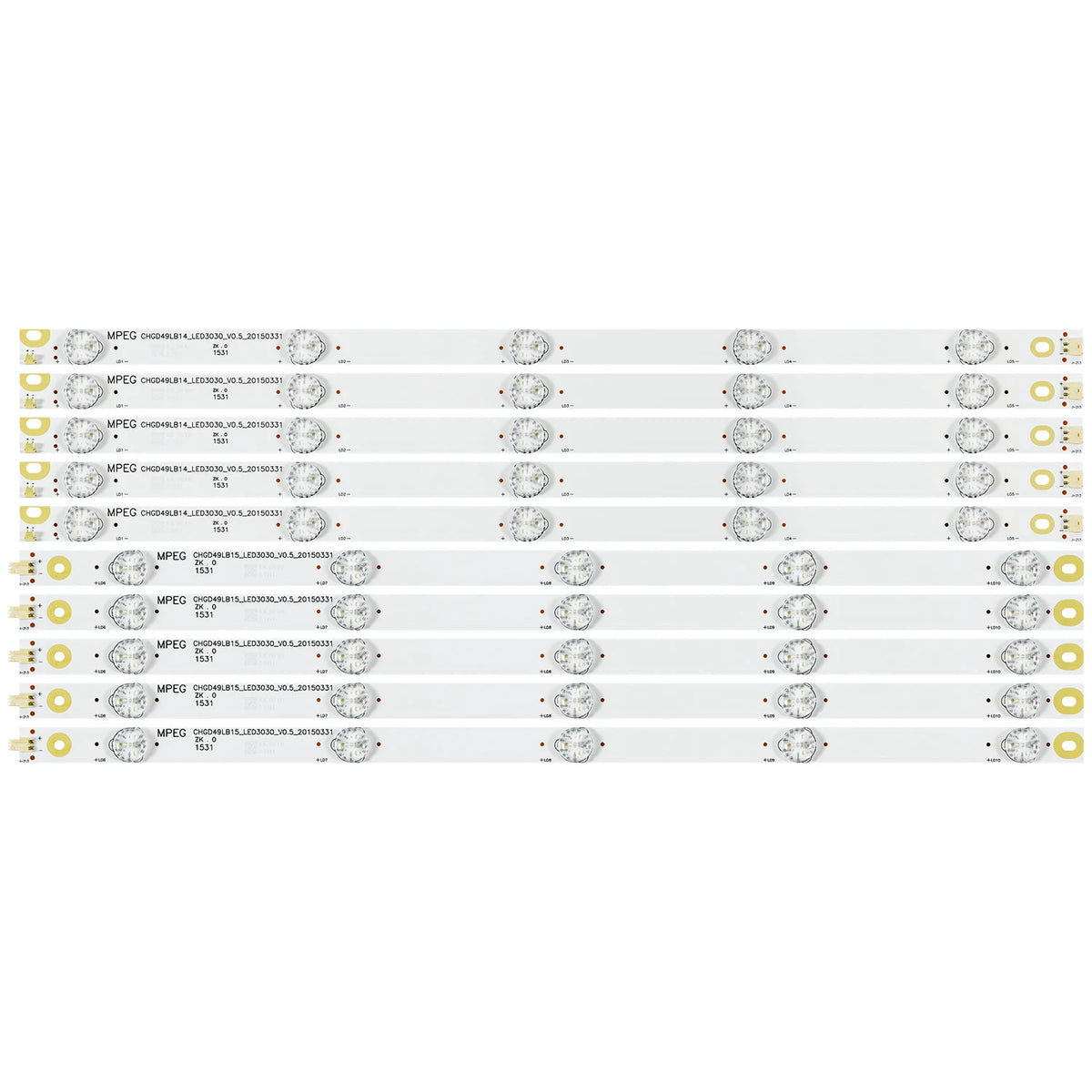 LED Backlight Strip for CHGD49LB14 CHGD49LB15 SVJ490A19 49U3D LED49Z80 49D3000iD LB-M490U14-E1-L-SE2