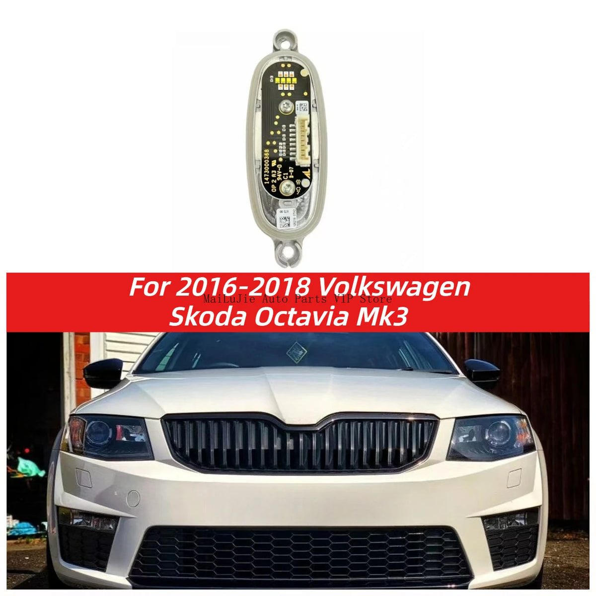 Headlight LED Angel Eye Daytime Running Light Headlight Control Unit for Volkswagen 2016-2018